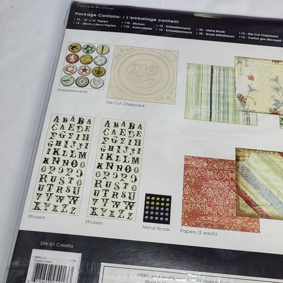 Me & My Big Ideas MAMBI Scrapbook Kit Stickers Letters Brads Cardstock SPK-01 - Picture 4 of 6